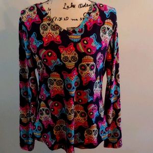 Sugar Skull Colorful Tee